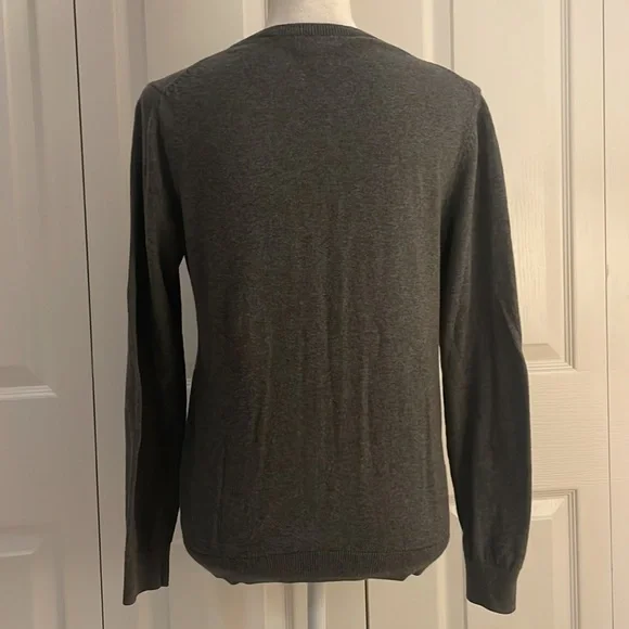 Old Navy Women’s SZ M Grey Striped Metallic Button Down Long Sleeve Cardigan - Picture 4 of 12